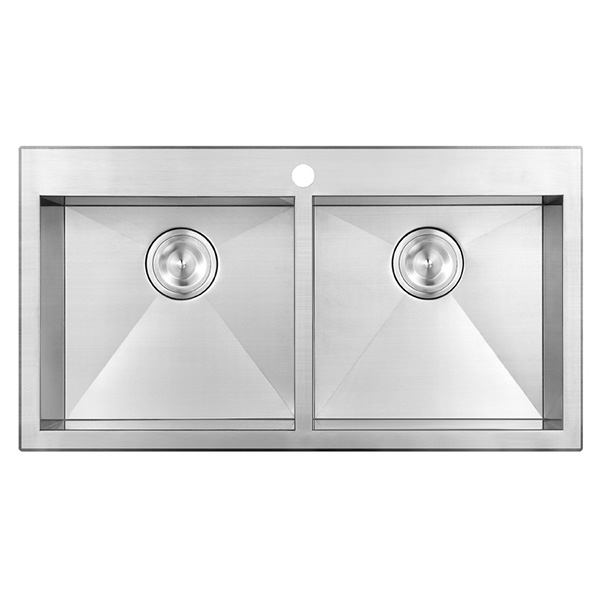 Royal Homes Topmount Double Bowl Kitchen Sink Combo 32.8 x 22 x 8.9 In.