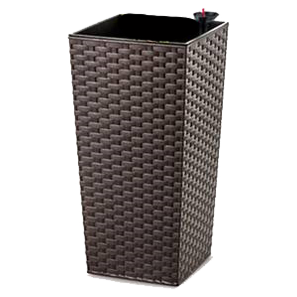 ****Rey Planter Square Rattan Style 7.5in