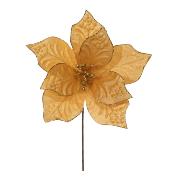 ****Miro Christmas Poinsettia 8P 30x30cm Gold