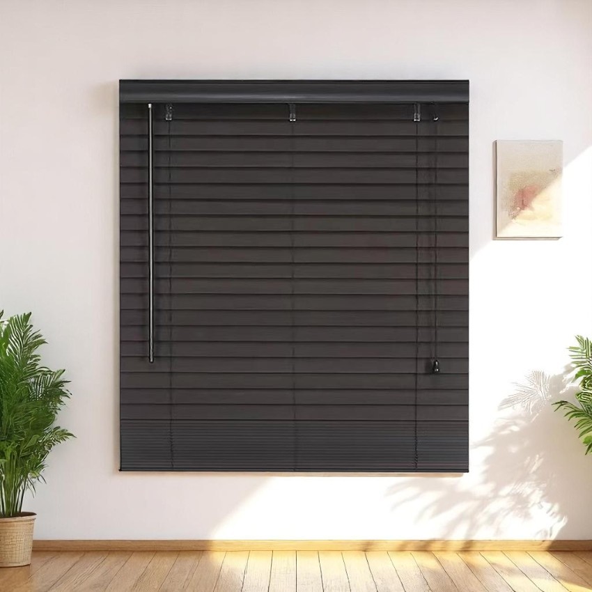 ****Kenneth Cole Paulownia Wood Venetian Blinds 42"x90.5"(107x230Cm), Dark Brown