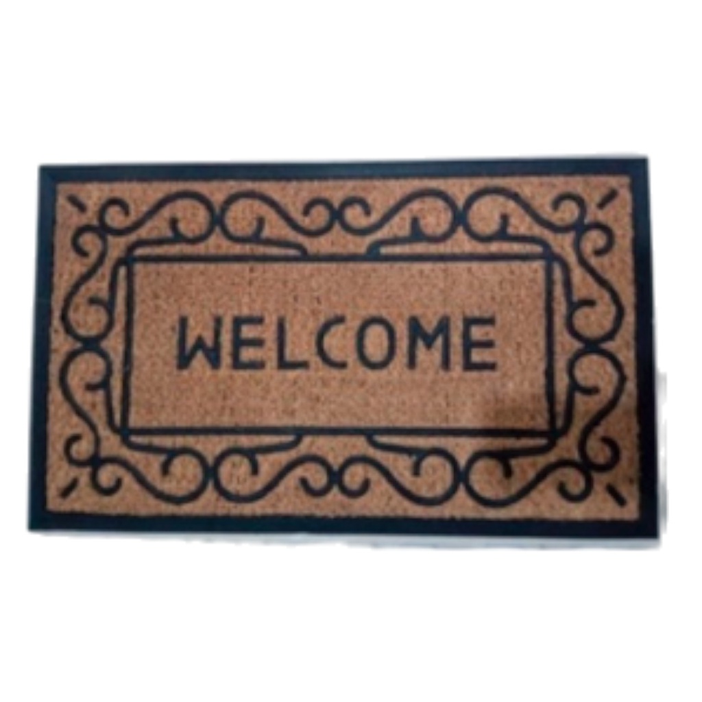 Classy Homes Coco Rubber Non-Brushed Panama Mat 18 x 30 In., 8mm Thick