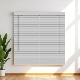 [KC202052335GY] Kenneth Cole Paulownia Wood Venetian Blinds 78 x 90.5 In. (198x230cm), Grey