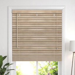 [KC202052331NA] ****Kenneth Cole Paulownia Wood Venetian Blinds 42 x 90.5 In. (107x230cm), Natural Brown
