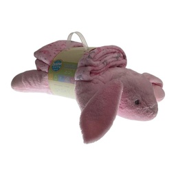 [730-1446869] Home Living Plush Animal Pillow with Blanket, Pink