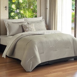 [724-TAUPE-Q/BCSQ41679] Remington 8pc Comforter Set Queen, Taupe